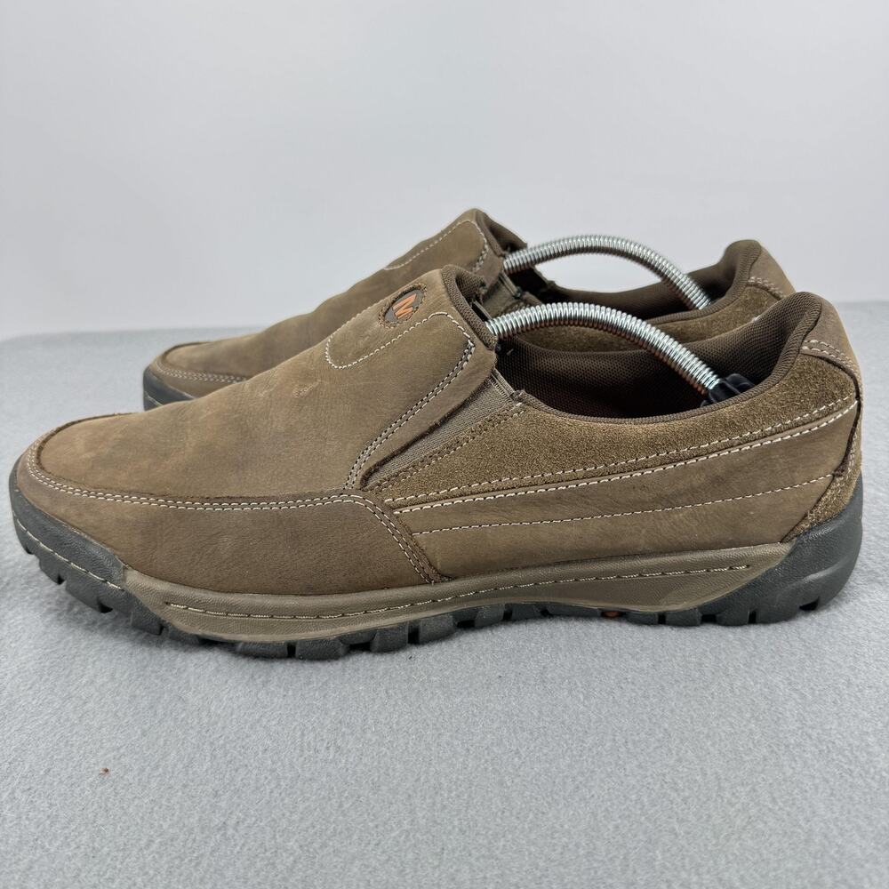 Merrell Traveler J42107 Mens‎ 12 Brown Leather Slip On Hiking Shoes